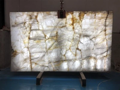Slab Quartzite Bianco Crystallo